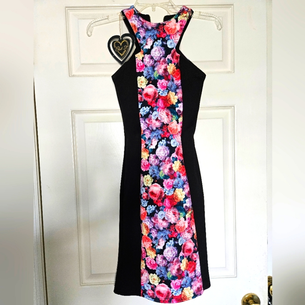 Floral and black dress
